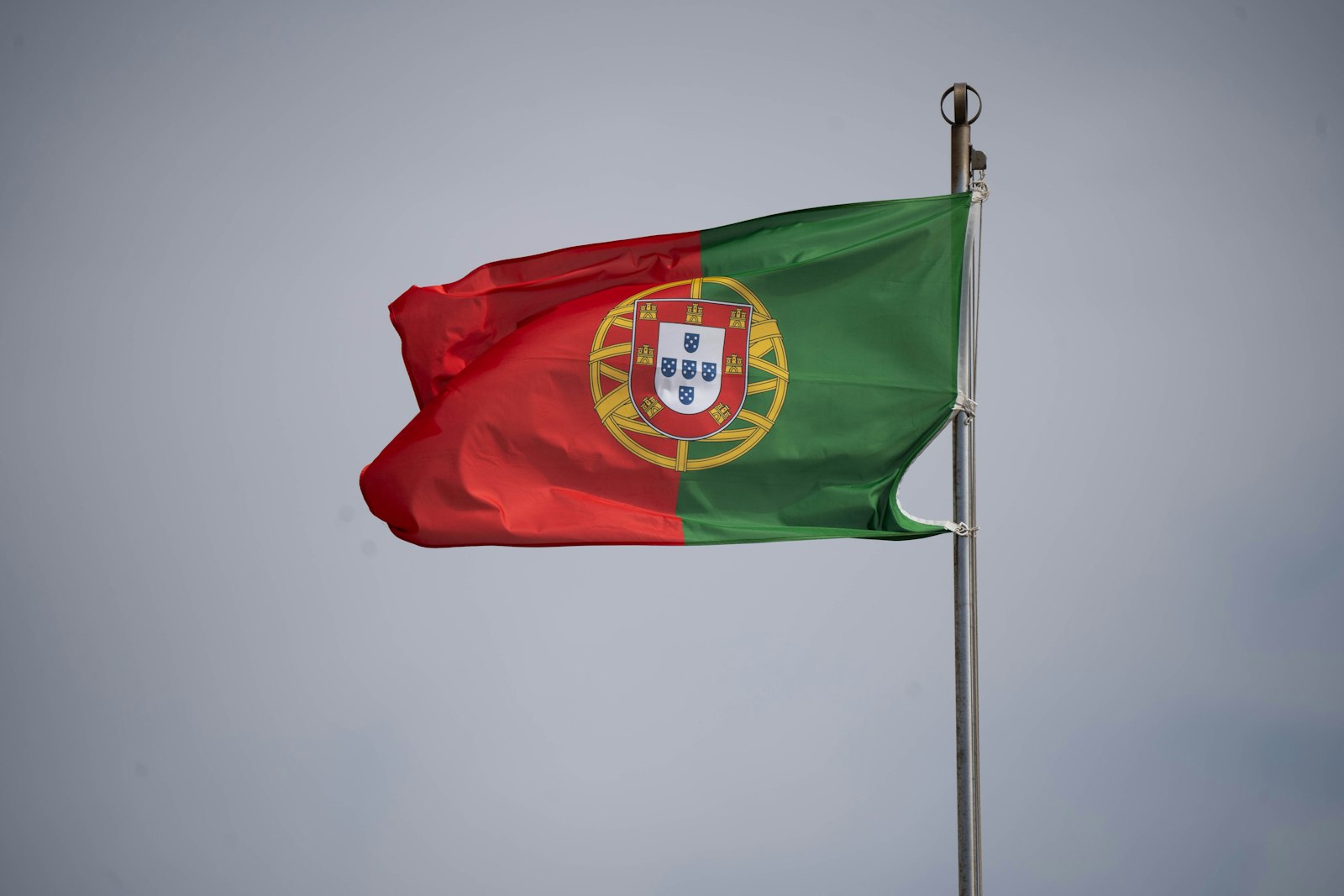Flag of Portugal flying