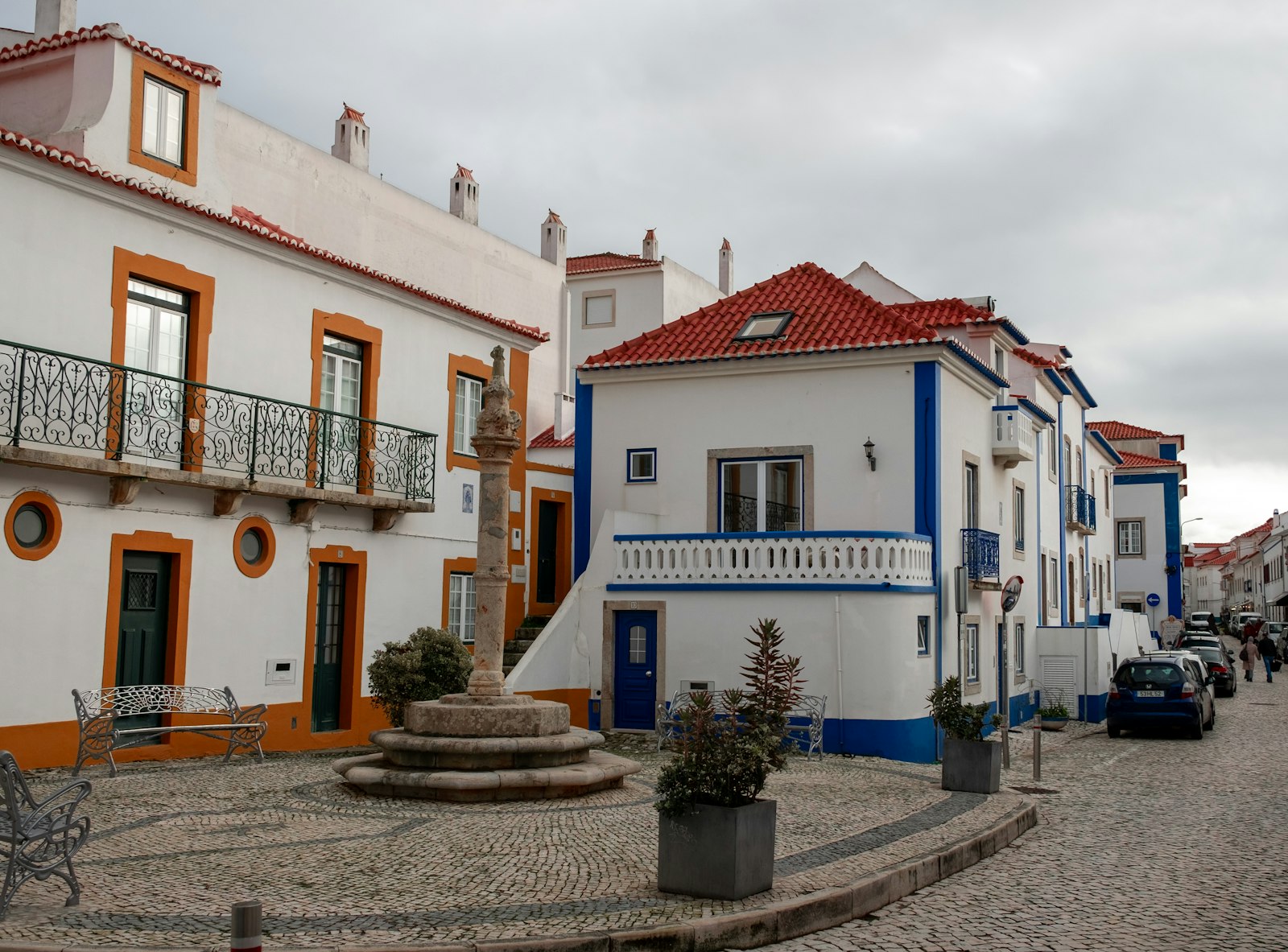 White houses in a Portuguese town