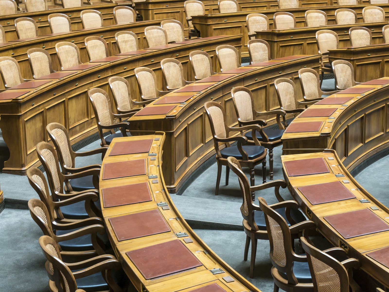 Seats in a parliamentary chamber
