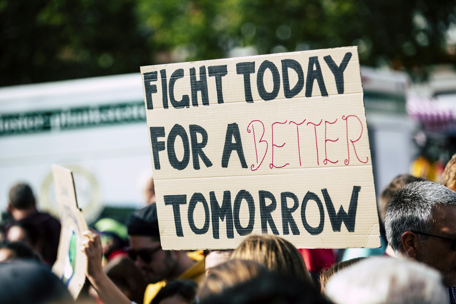 Sign at a climate protest
